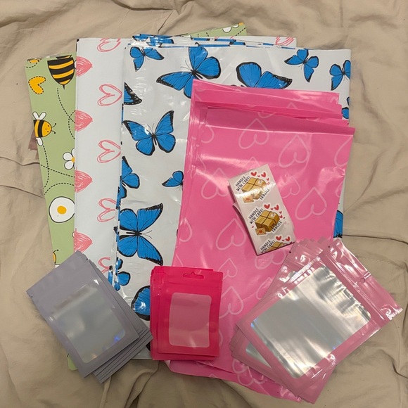 Other - 60pcs Value Pack Pretty Shipping Supply 20 polys and 30 storage bag & 10 sticker